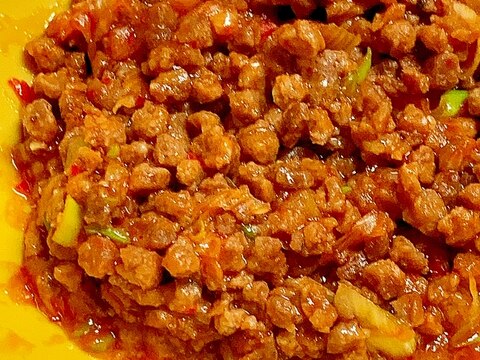 電子レンジで☆大豆ミートの肉みそ仕立て